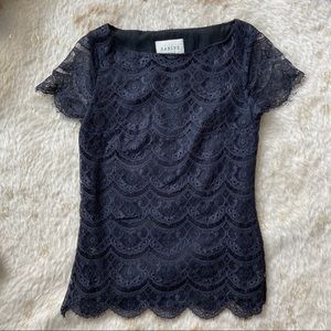Sabine Black Lace Top